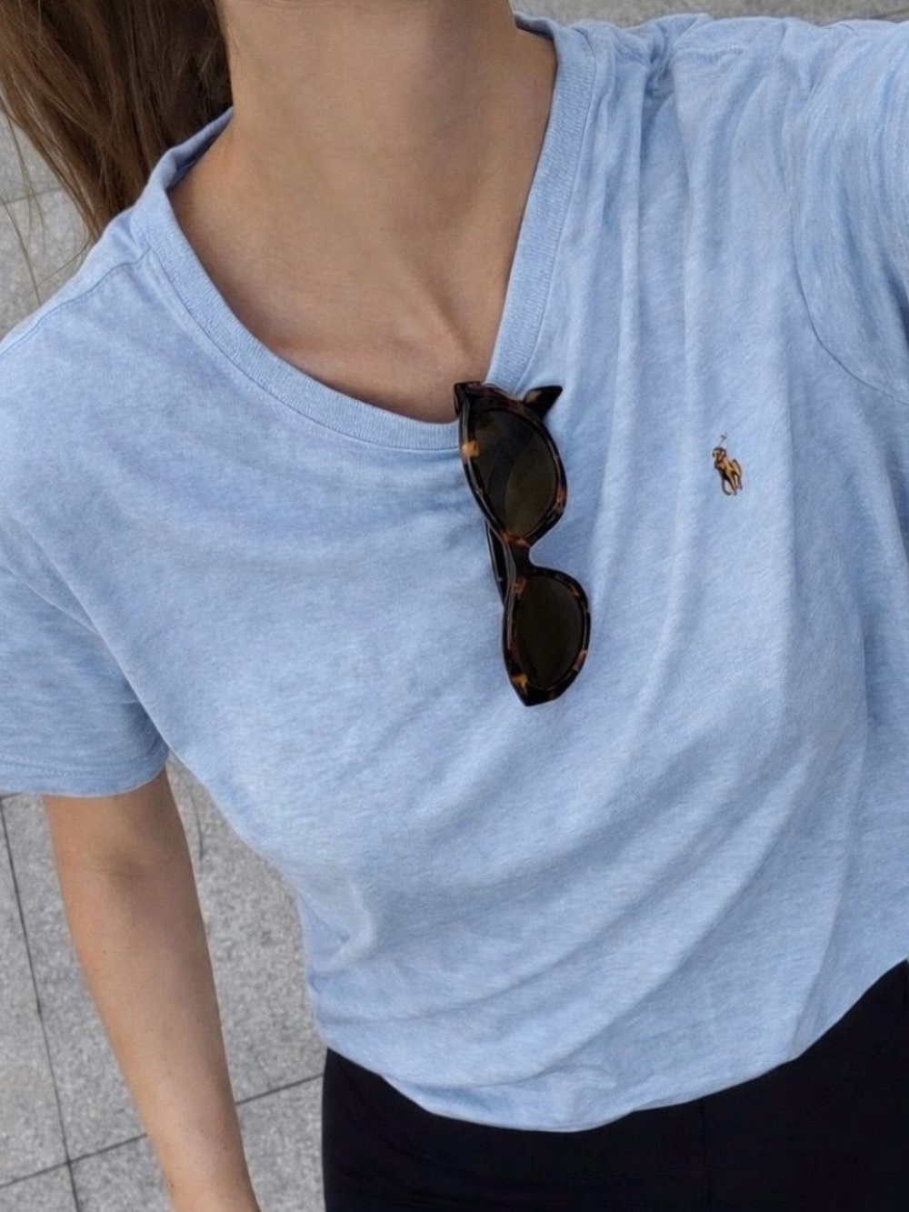 Polo by Ralph Lauren Light Blue Custom Slim Fit Short Sleeve Tee T-Shirt XL
